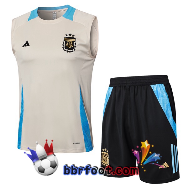 Gilet Foot Argentine + Shorts Jaune 2024/2025