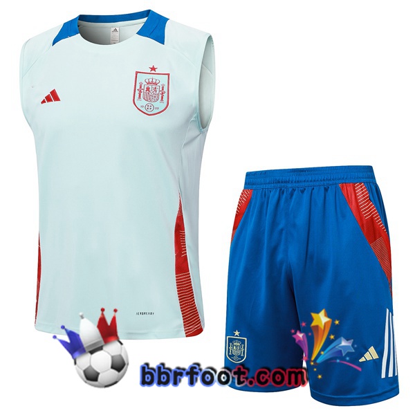 Gilet Foot Espagne + Shorts Bleu 2024/2025