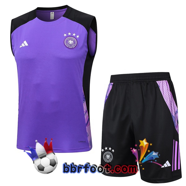 Gilet Foot Allemagne + Shorts Pourpre 2024/2025 Gilet Foot Allemagne + Shorts Pourpre 2024/2025