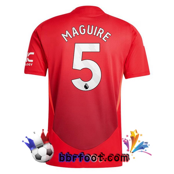 Maillot Foot Manchester United (Maguire 5) Domicile Rouge 2024/2025 Maillot Foot Manchester United (Maguire 5) Domicile Rouge 2024/2025