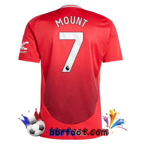 Maillot Foot Manchester United (Mount 7) Domicile Rouge 2024/2025 Maillot Foot Manchester United (Mount 7) Domicile Rouge 2024/2025