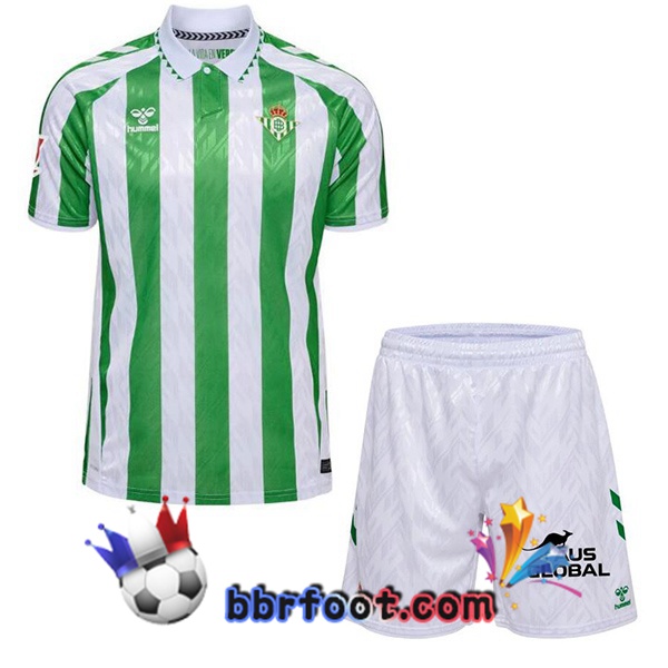 Maillot Foot Real Betis Enfant Domicile Vert Blanc 2024/2025