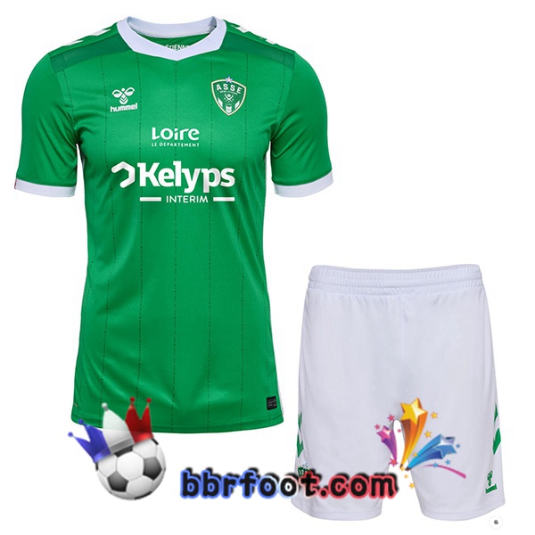 Maillot Foot AS St Etienne Enfant Domicile Vert 2024/2025