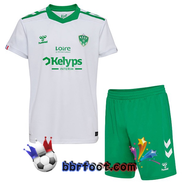 Maillot Foot AS St Etienne Enfant Exterieur Blanc 2024/2025