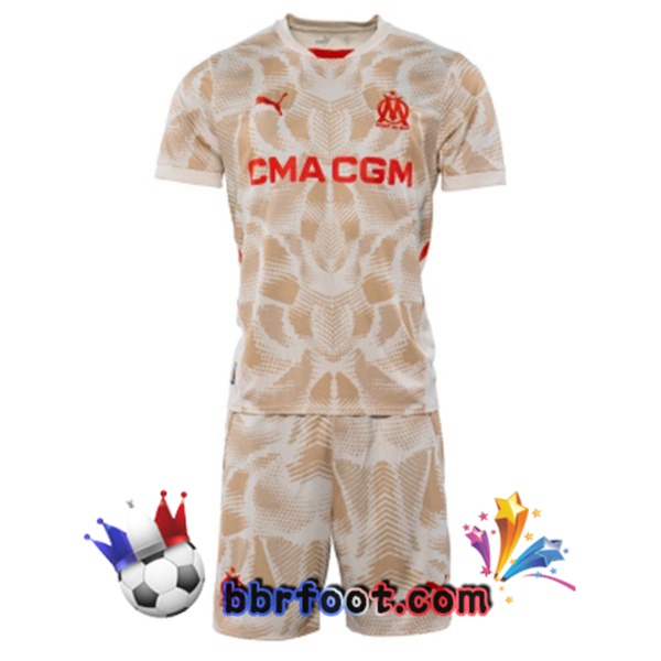 Maillot Foot Marseille OM Enfant Gardien de but Orange 2024/2025