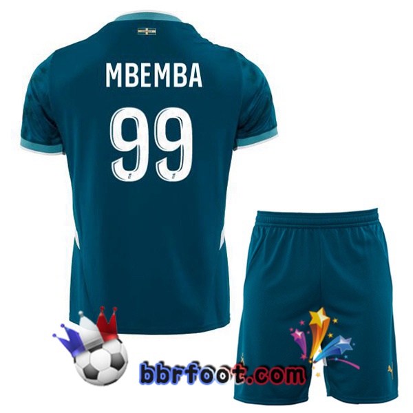 Maillot Foot Marseille OM (MBEMBA 99) Enfant Exterieur Bleu 2024/2025