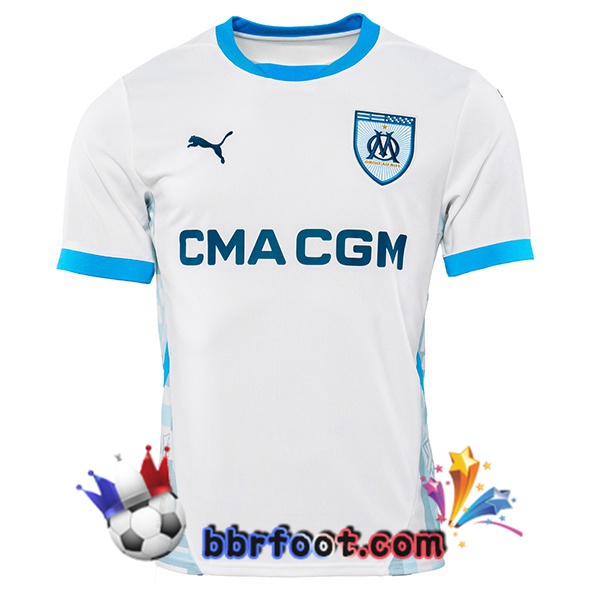 Maillot Foot Marseille OM Domicile Blanc 2024/2025