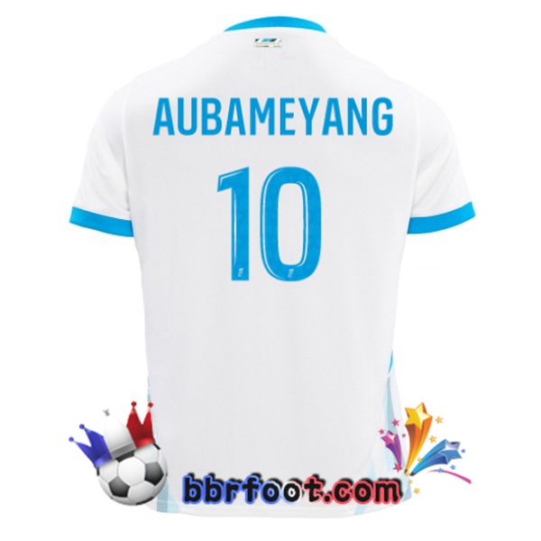 Maillot Foot Marseille OM (AUBAMEYANG 10) Domicile Blanc 2024/2025