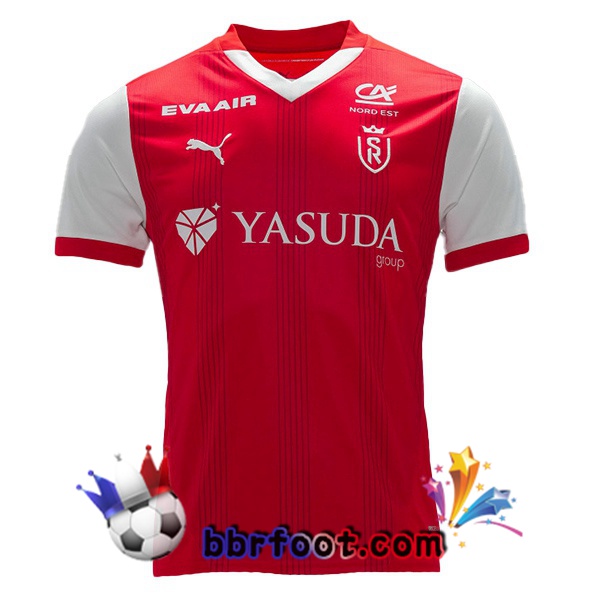 Maillot Foot Stade de Reims Domicile Rouge 2024/2025