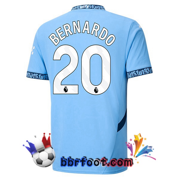 Maillot Foot Manchester City (Bernardo Silva 20) Domicile Bleu 2024/2025