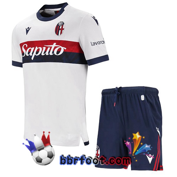 Maillot Foot Bologne Enfant Exterieur Blanc 2024/2025