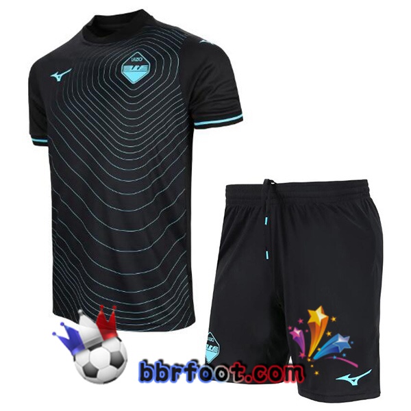 Maillot Foot SS Lazio Enfant Exterieur Noir 2024/2025