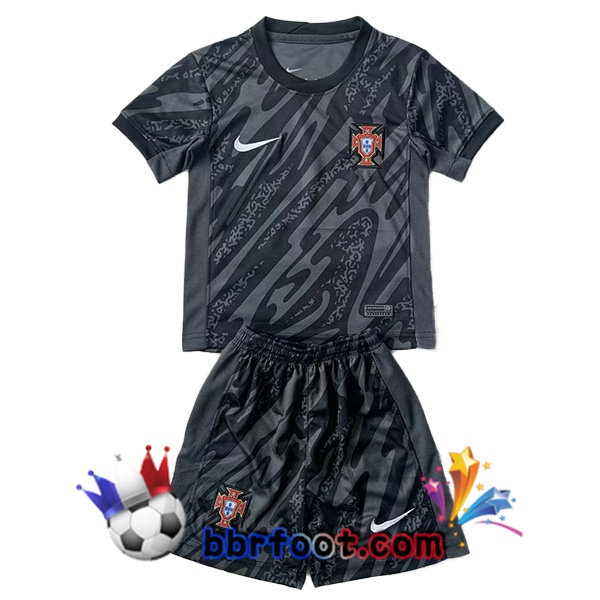 Maillots Equipe De Portugal Enfant Gardien de but Noir 2024/2025
