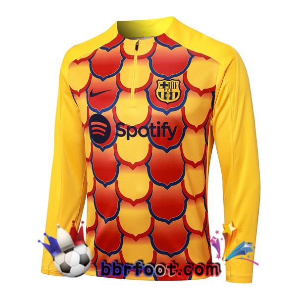Sweatshirts Homme FC Barcelone Jaune 2024/2025