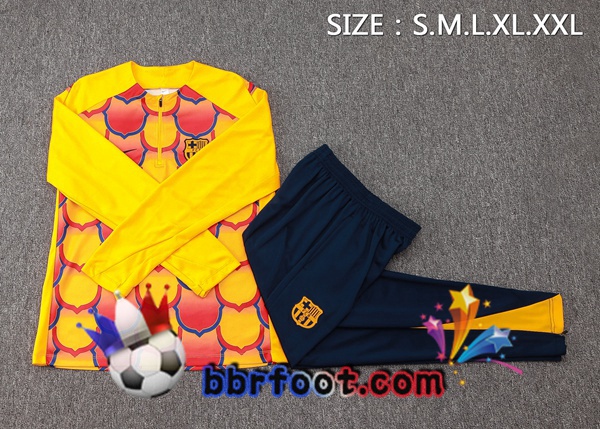 Survetement Foot FC Barcelone Jaune 2024/2025