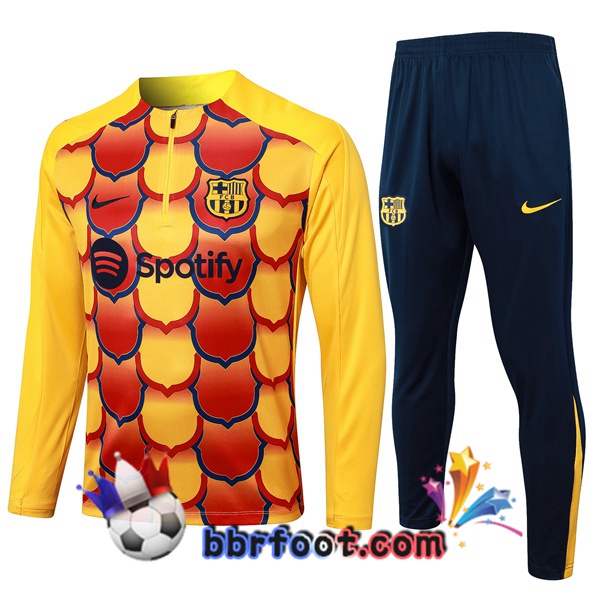 Survetement Foot FC Barcelone Jaune 2024/2025