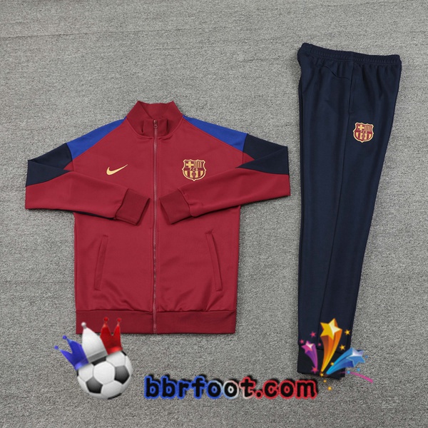 Survetement Foot - Veste FC Barcelone Rouge 2024/2025