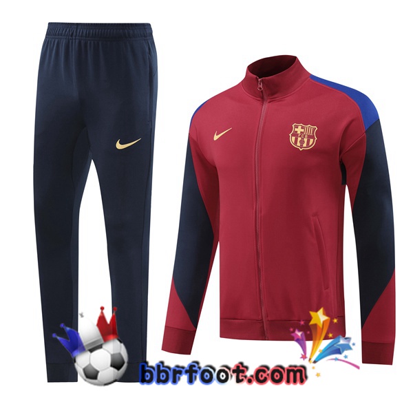 Survetement Foot - Veste FC Barcelone Rouge 2024/2025