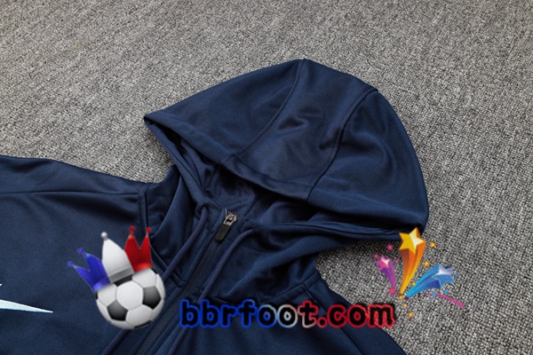 Survetement Foot - Sweat A Capuche France Bleu Royal 2024/2025