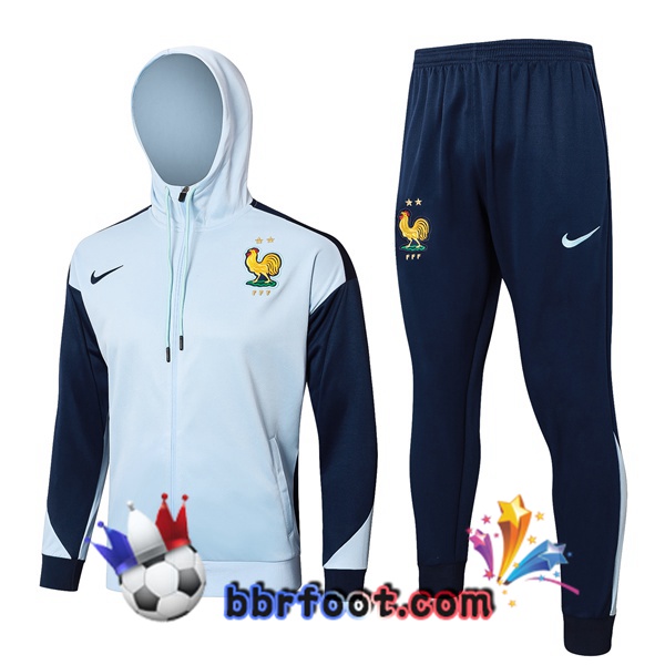 Survetement Foot - Sweat A Capuche France Bleu 2024/2025