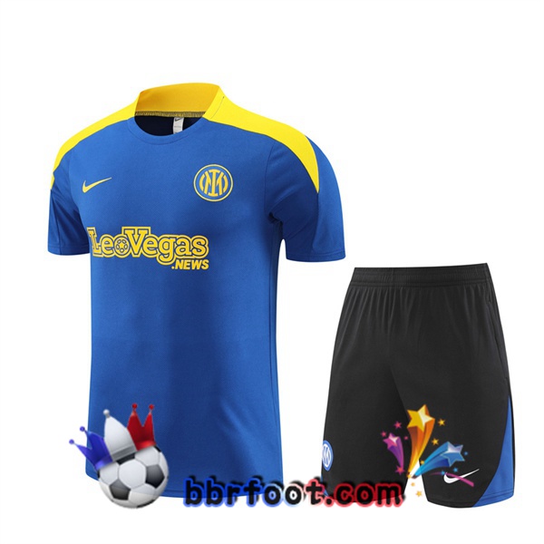 Ensemble Training T-Shirts Inter Milan + Shorts Bleu 2024/2025