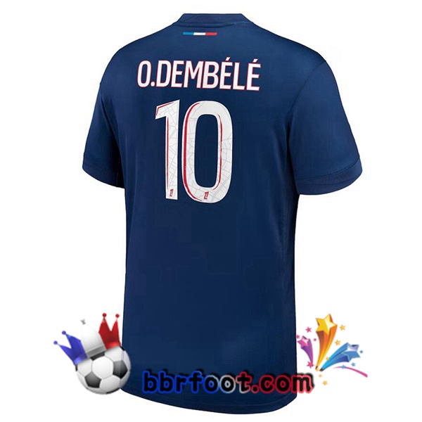 Maillot Foot Paris PSG (O.Dembélé 10) Domicile Bleu Royal 2024/2025