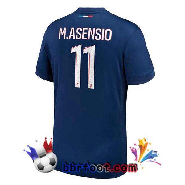 Maillot Foot Paris PSG (M.Asensio 11) Domicile Bleu Royal 2024/2025