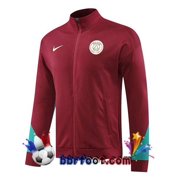 Veste Foot Paris PSG Rouge 2024/2025