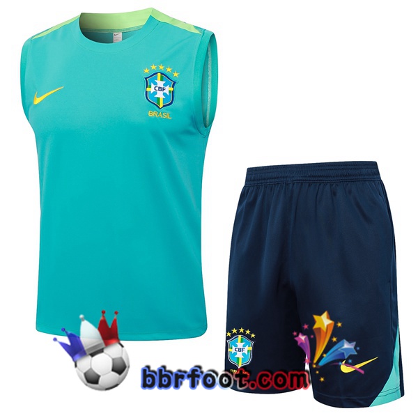 Gilet Foot Bresil + Shorts Vert 2024/2025