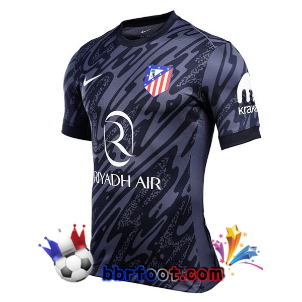 Maillot Foot Atletico Madrid Gardien de but Noir 2024/2025