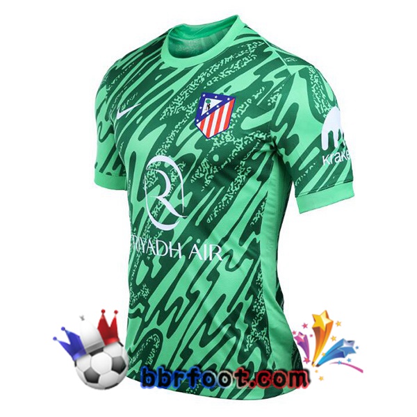 Maillot Foot Atletico Madrid Gardien de but Vert 2024/2025