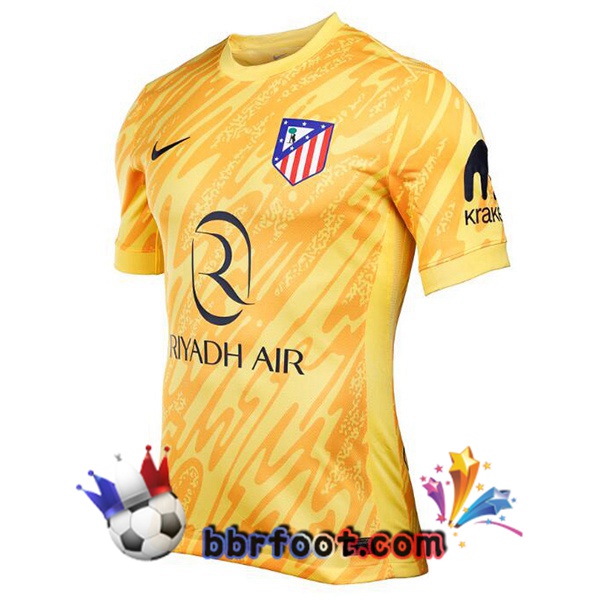 Maillot Foot Atletico Madrid Gardien de but Jaune 2024/2025 Maillot Foot Atletico Madrid Gardien de but Jaune 2024/2025
