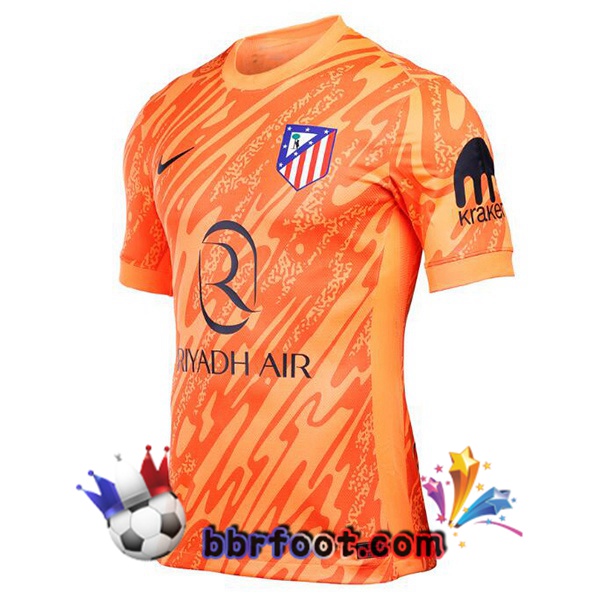 Maillot Foot Atletico Madrid Gardien de but Orange 2024/2025