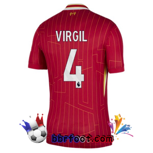 Maillot Foot FC Liverpool (VIRGIL 4) Domicile Rouge 2024/2025
