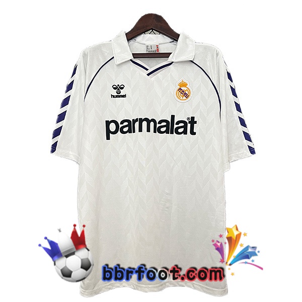 Maillot Foot Real Madrid Retro Domicile Blanc 1988