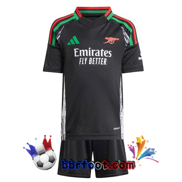 Maillot Foot Arsenal Enfant Exterieur Noir 2024/2025