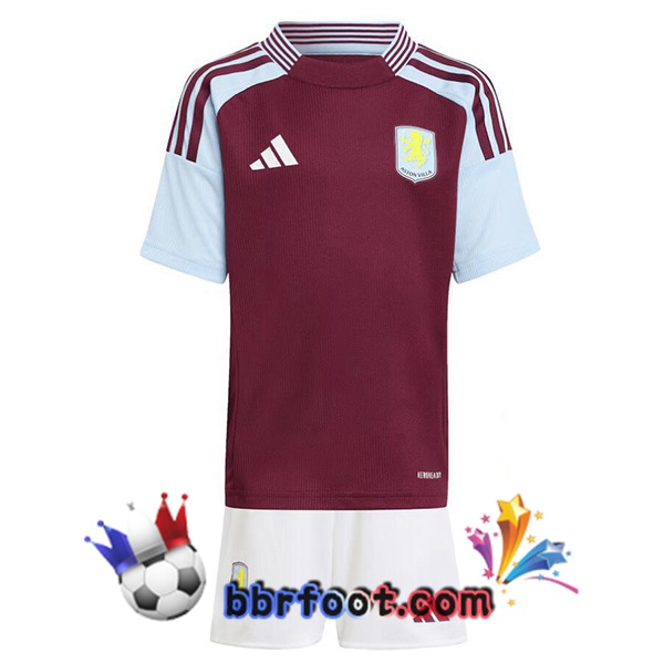 Maillot Foot Aston Villa Enfant Domicile Rouge 2024/2025