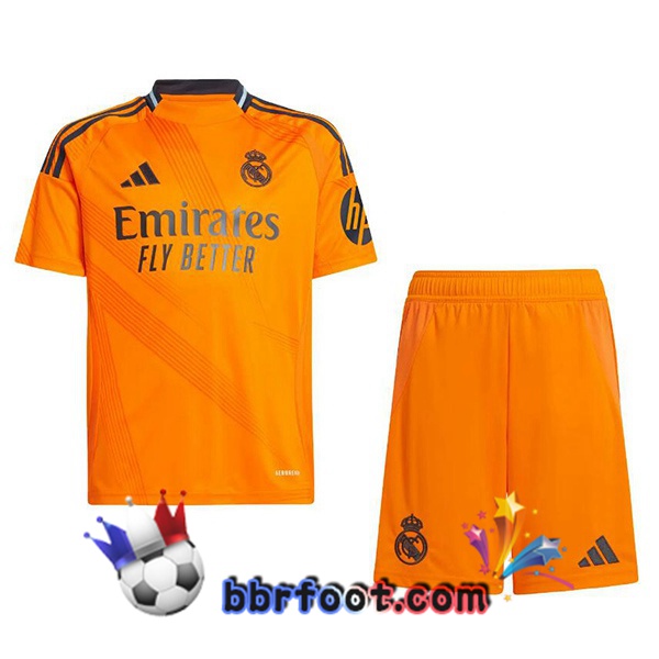 Maillot Foot Real Madrid Enfant Exterieur Orange 2024/2025