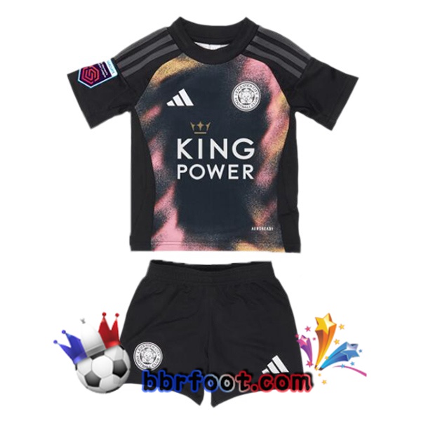 Maillot Foot Leicester City Enfant Exterieur Noir 2024/2025