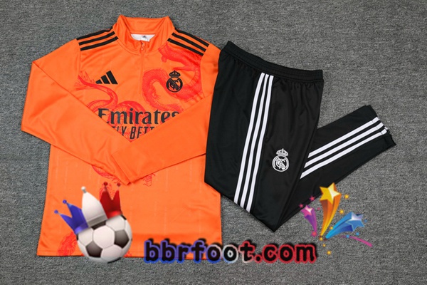 Survetement Foot Real Madrid Orange 2024/2025