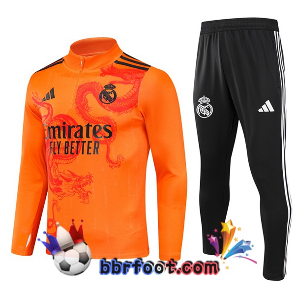 Survetement Foot Real Madrid Orange 2024/2025