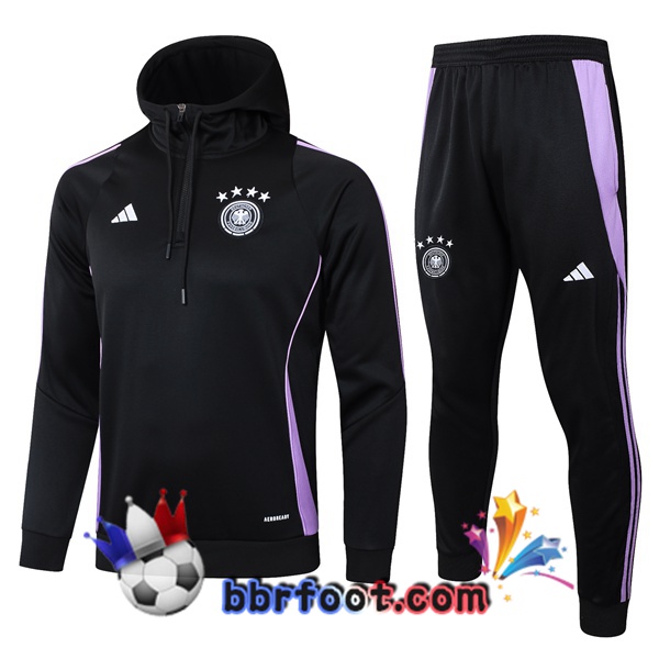 Survetement Foot - Sweat A Capuche Allemagne Noir 2024/2025
