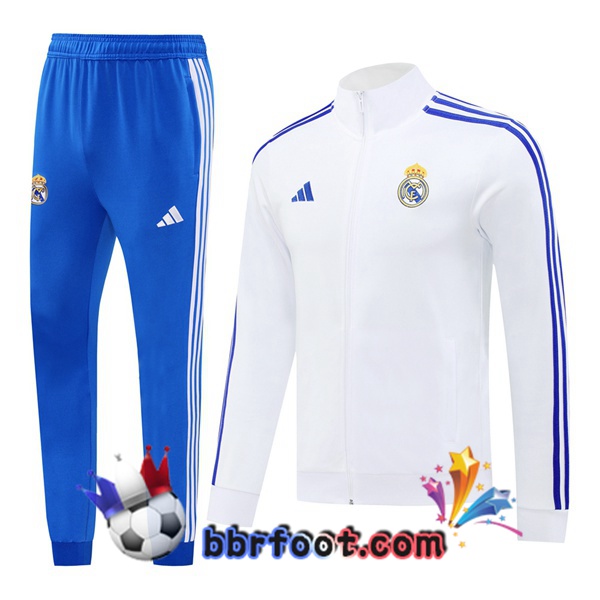 Survetement Foot - Veste Real Madrid Blanc 2024/2025