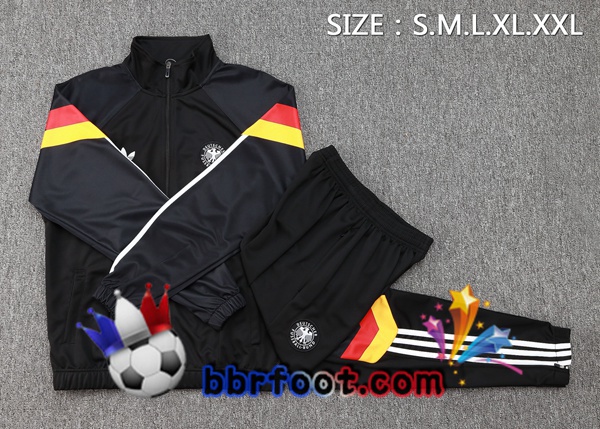 Survetement Foot - Veste Allemagne Noir 2024/2025