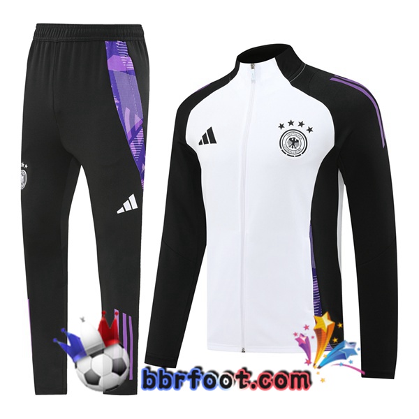 Survetement Foot - Veste Allemagne Blanc 2024/2025