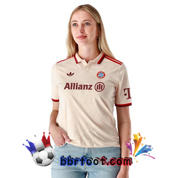 Maillot Foot Bayern Munich Femme Third Jaune 2024/2025