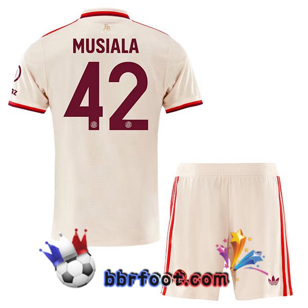 Maillot Foot Bayern Munich (Musiala 42) Enfant Third Jaune 2024/2025