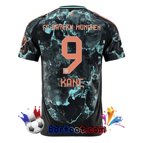Maillot Foot Bayern Munich (Kane 9) Exterieur Noir 2024/2025
