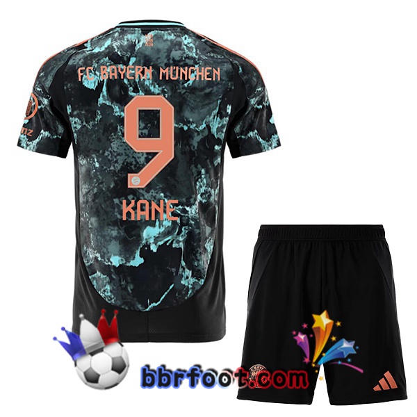 Maillot Foot Bayern Munich (Kane 9) Enfant Exterieur Noir 2024/2025 Maillot Foot Bayern Munich (Kane 9) Enfant Exterieur Noir 2024/2025