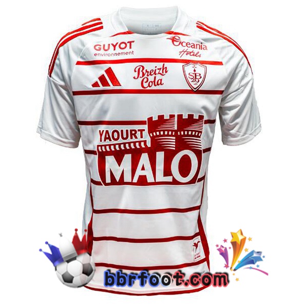 Maillot Foot Stade Brestois Exterieur Blanc 2024/2025